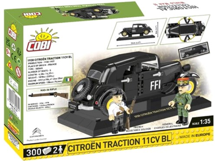 Klocki konstrukcyjne Cobi Historical Collection WWII Citroen Traction 11CV BL 300 elementów (5902251022655) - obraz 7