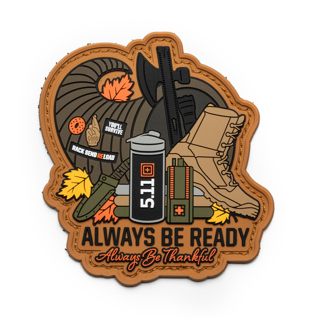 Нашивка 5.11 Tactical Always Be Thankful Patch Orange - изображение 1