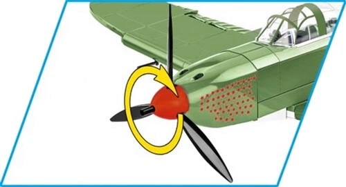 Klocki konstrukcyjne Cobi Historical Collection WWII Bell P-39Q Airacobra 380 elementów (5902251057473) - obraz 9
