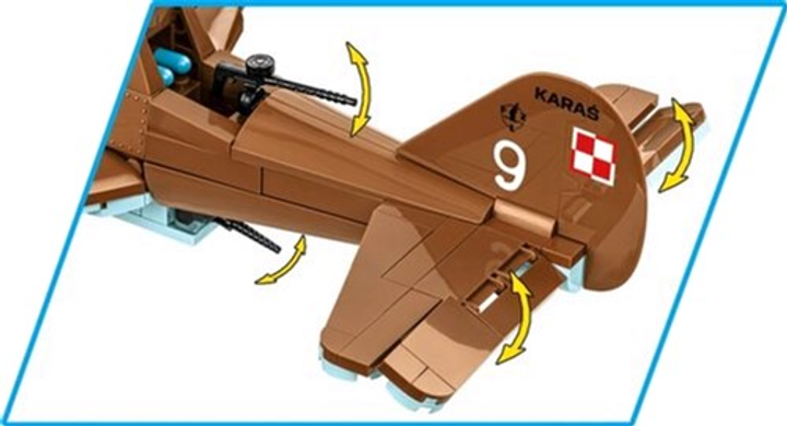 Klocki konstrukcyjne Cobi Historical Collection WWII Samolot PZL.23 Karaś 586 elementów (5902251057510) - obraz 4