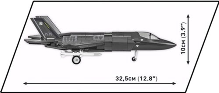 Klocki konstrukcyjne Cobi Armed Forces Myśliwiec F-35A Lightning II Poland 580 elementów (5902251058326) - obraz 2