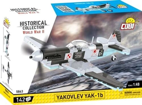 Klocki konstrukcyjne Cobi Historical Collection WWII Yakovlev Yak-1B 142 elementy (5902251058630) - obraz 1