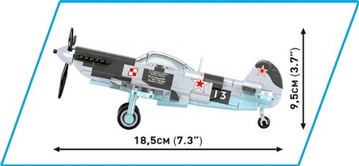 Klocki konstrukcyjne Cobi Historical Collection WWII Yakovlev Yak-1B 142 elementy (5902251058630) - obraz 3
