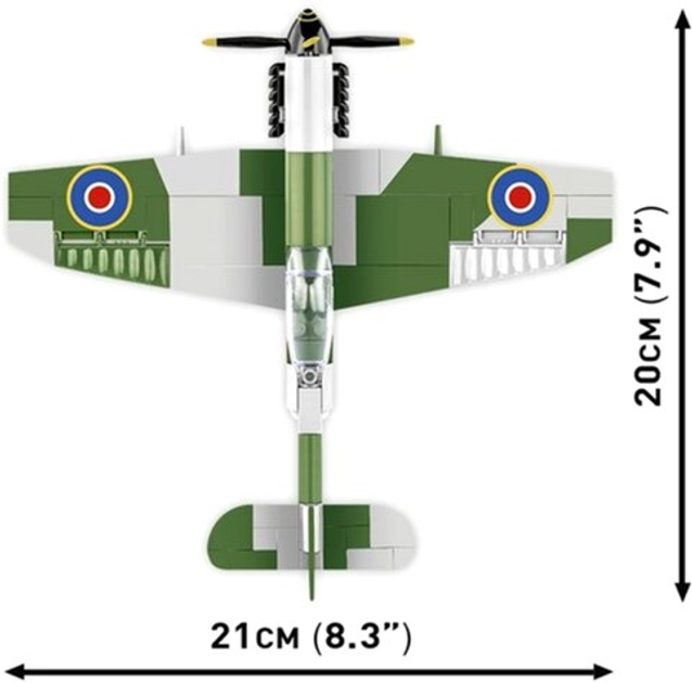 Klocki konstrukcyjne Cobi Historical Collection WWII Spitfire Myśliwiec 152 elementy (5902251058654) - obraz 5