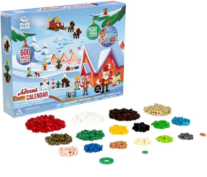 Конструктор Plus Plus Advent Calendar 600 елементів (5710409105408) - зображення 5