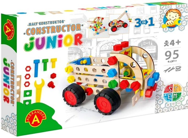 Маленький конструктор Alexander Junior 3в1 Truck 95 елементів (5906018028201) - зображення 1