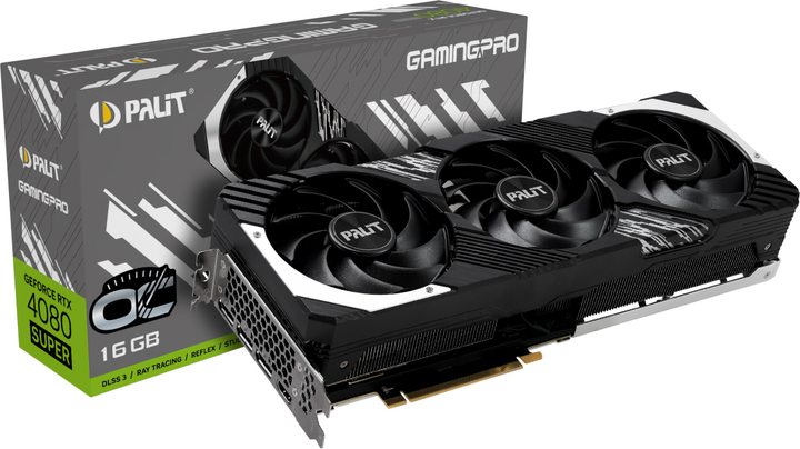 Karta graficzna Palit PCI-Ex GeForce RTX 4080 Super GamingPro OC 16GB GDDR6X (256bit) (2610/23000) (1 x HDMI, 3 x DisplayPort) (NED408ST19T2-1032A) - obraz 8