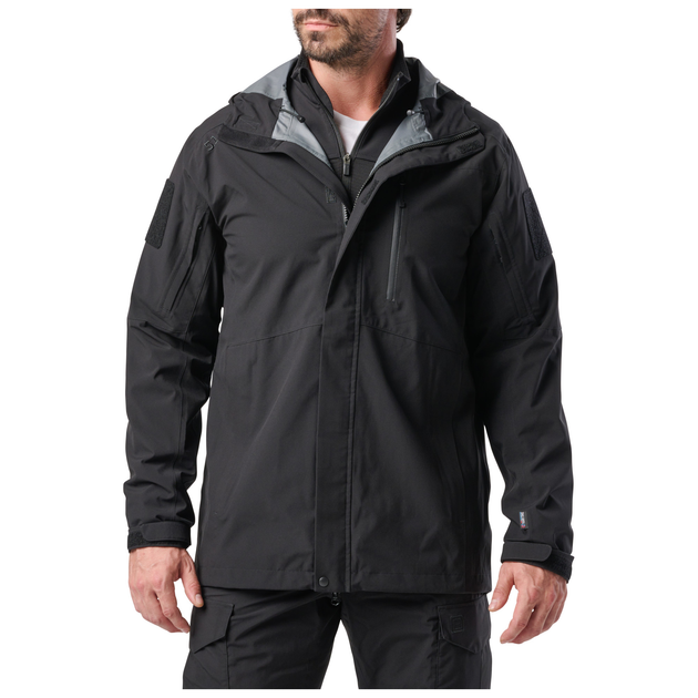 Куртка штормова 5.11 Tactical Force Rain Shell Jacket XS Black - зображення 1