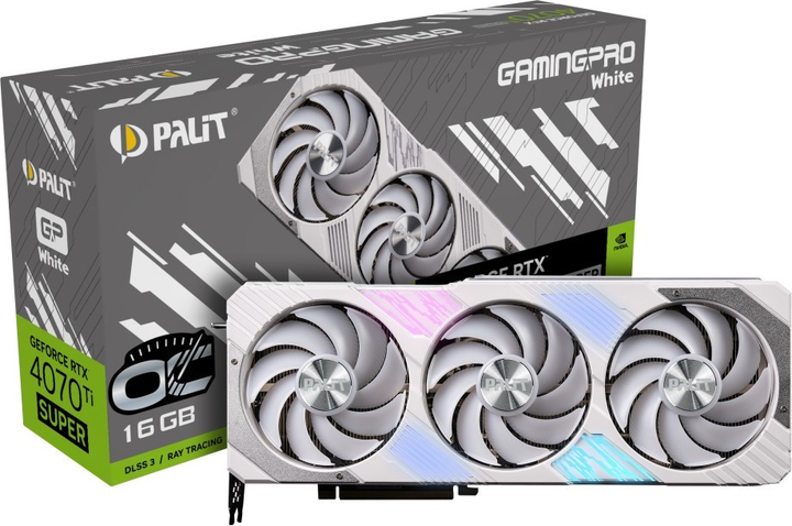 Karta graficzna Palit PCI-Ex GeForce RTX 4070 Ti Super GamingPro White OC 16GB GDDR6X (256bit) (2655/21000) (1 x HDMI, 3 x DisplayPort) (NED47TST19T2-1043W) - obraz 11
