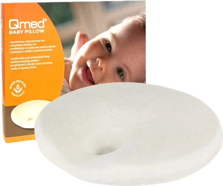 Коригувальна ортопедична подушка Qmed Baby Pillow для дітей (DRQE3C1AAXUXP) - зображення 4