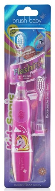 Elektryczna szczoteczka do zębów Brush-Baby KidzSonic Unicorn dla dzieci w wieku 3+ lat - obraz 2