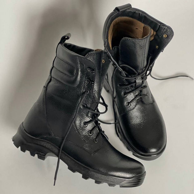 Высокие Летние Ботинки Ястреб черные / Легкие Кожаные Берцы размер 42 - изображение 2