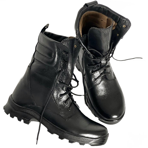 Высокие Летние Ботинки Ястреб черные / Легкие Кожаные Берцы размер 48 - изображение 1