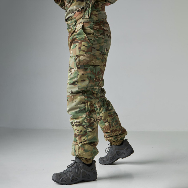 Зимові штани з підтяжками Taslan / Чоловічі брюки з утеплювачем Thermo-Loft до -15°С мультикам розмір 3XL - зображення 2