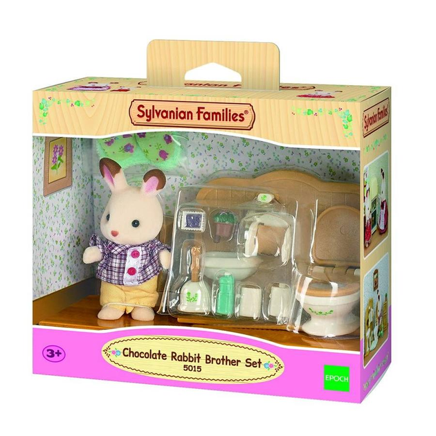 Набір іграшок Sylvanian Families Братик кролик і туалет 11 предметів (5054131050156) - зображення 1