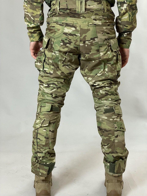 Військові штурмові штани Tactic Ріп-стоп, (тактичні штани з наколінниками) мультикам 46 - зображення 2