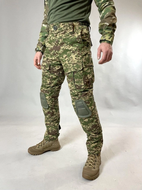 Військові штани Tactic Хіжак Ріп-стоп, (тактичні штани з наколінниками) піксель 52 - зображення 2