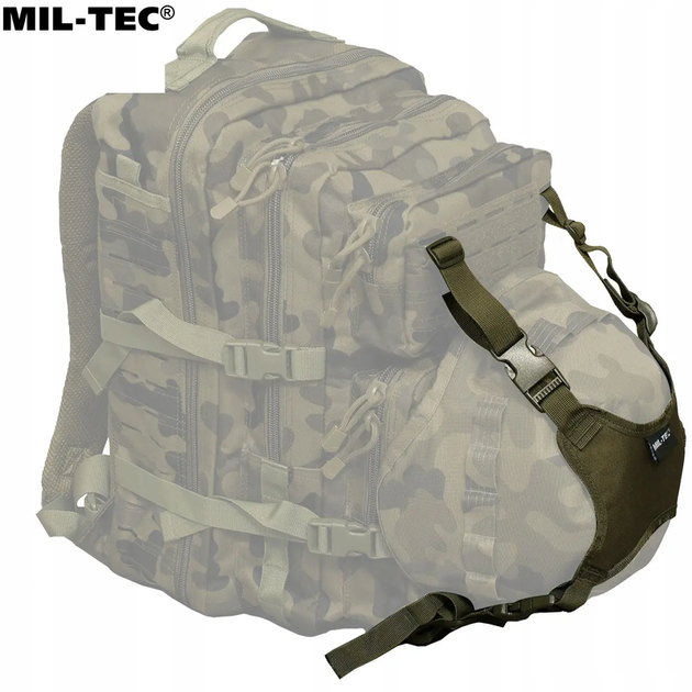 Тримач шолома (на рюкзак) тактичний Mil-Tec One size Олива GEFECHTSHELMSPINNE OLIV (16677001) - зображення 2