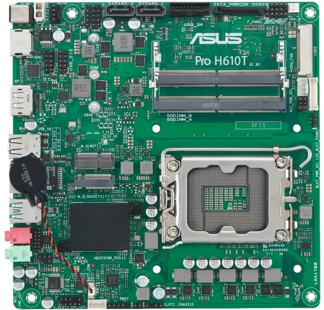Материнська плата Asus Pro H610T-CSM (s1700, Intel H610, PCI-Ex4) - зображення 1