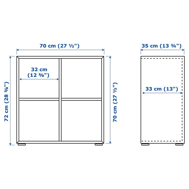 Комбинация шкафов с ножками IKEA ЭКЕТ, темно-серый, 70x35x72 см