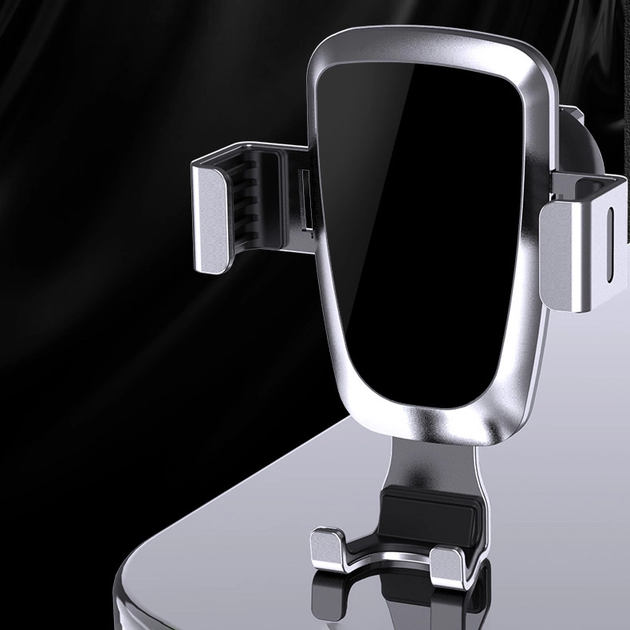 Автомобильный держатель для мобильного телефона Hurtel Gravity Smartphone Car Holder (Air Vent Version) Silver (YC08) - изображение 12