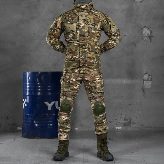 Чоловічий демісезонний Костюм G2 Куртка + Штани із Наколінниками у комплекті / Польова форма ріп-стоп мультикам розмір L - зображення 1