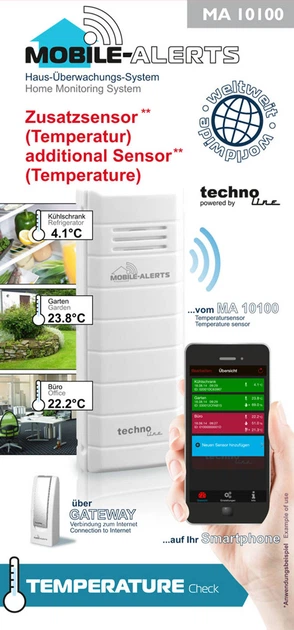 Датчик Technoline Mobile Alerts MA10100 (MA10100) - Фото 4 Датчик Technoline Mobile Alerts MA10100 (MA10100) - зображення 4