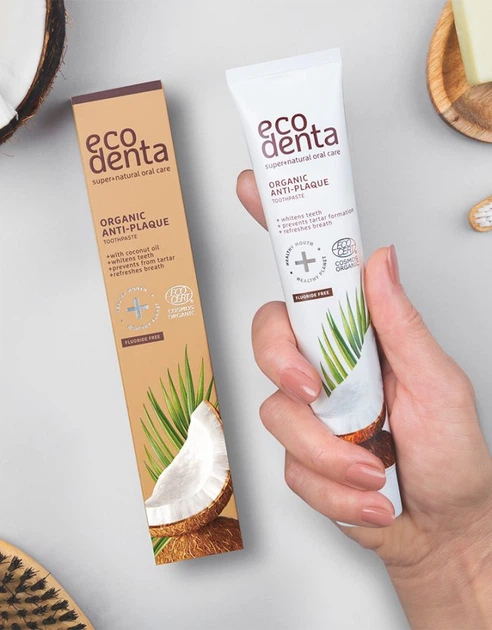 Набор Ecodenta Organic Line Комплексный уход с Кокосовым Маслом Зубная паста 75 мл + Ополаскиватель 250 мл (2770005001187) - изображение 2