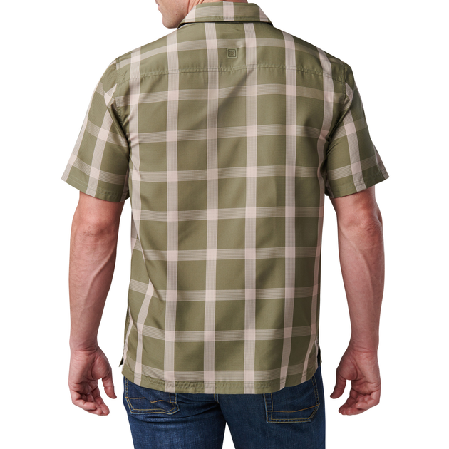 Рубашка тактическая 5.11 Tactical Nate Short Sleeve Shirt M Sage Green Plaid - изображение 2