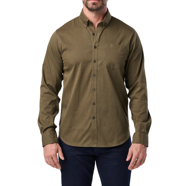 Рубашка тактическая 5.11 Tactical Alpha Flex Long Sleeve Shirt 2XL Ranger Green Dby - изображение 1
