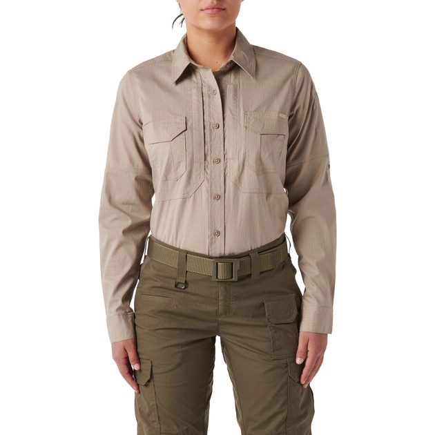 Сорочка тактична жіноча 5.11 Tactical Women's ABR Pro Long Sleeve Shirt XS Khaki - зображення 1