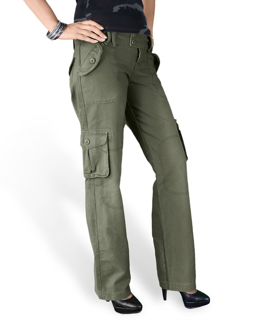 Штани жіночі SURPLUS LADIES TROUSERS 34 Washed olive - зображення 2