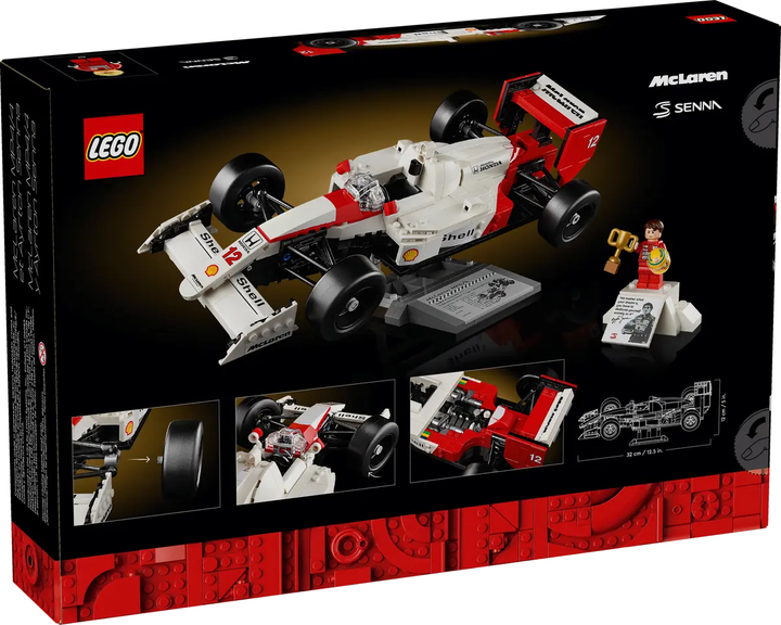 Zestaw klocków Lego Icons McLaren MP4/4 i Ayrton Senna 693 elementy (10330) - obraz 1