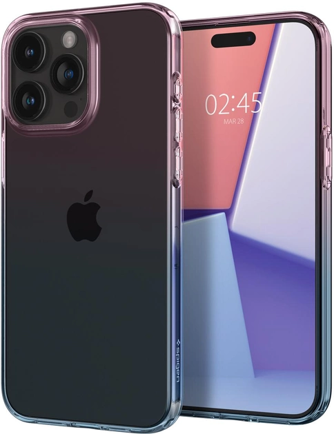 Panel Spigen Liquid Crystal dla Apple iPhone 15 Pro Gradacja różowa (ACS06700) - obraz 1