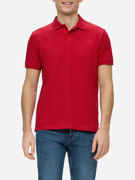 Koszulka polo męska slim fit s.Oliver 10.3.11.13.121.2138262-3160 M Czerwona (4099974197881) - obraz 1