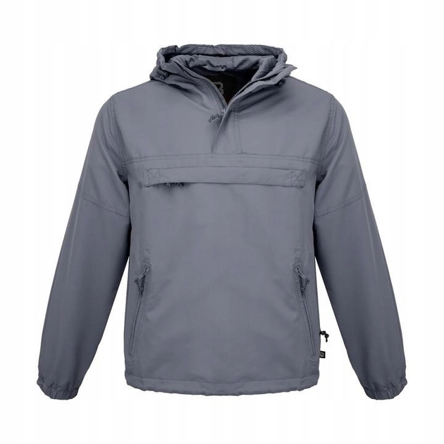 Тактична куртка анорак Brandit Summer Windbreaker, водонепроникна літня вітровка, сірий 4XL - зображення 2