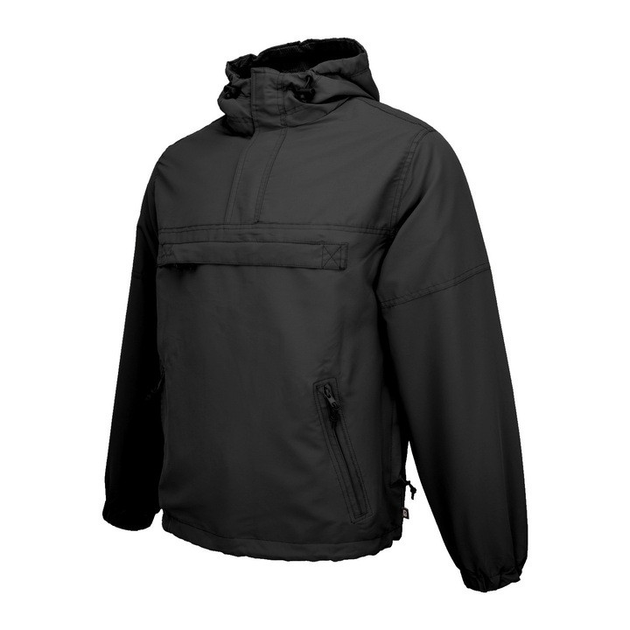 Тактична куртка анорак Brandit Summer Windbreaker, водонепроникна літня вітровка, чорний M - зображення 1