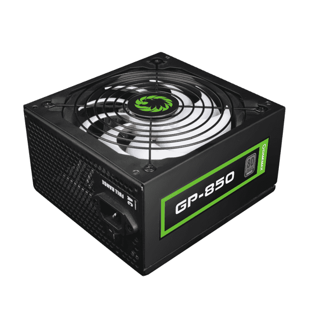 Блок живлення 850 Вт, GameMax GP-850, Black, 80+ Bronze, Active PFC, 14 см, 3xMolex/7xSATA/4x6+2-pin/1x4+4-pin/1x20+4-pin, захист OVP/UVP/SIP/OCP/OLP/OPP/SCP - изображение 2