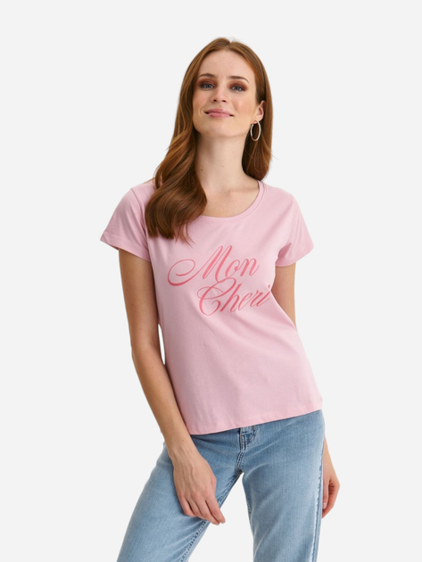 Koszulka damska z nadrukiem Top Secret SPO6105RO 40 Różowa (5903411544284) - obraz 1
