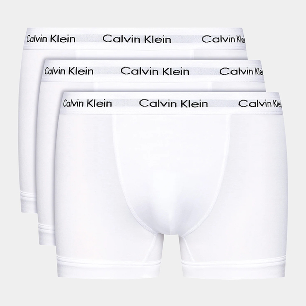 Набір трусів шорти Calvin Klein Underwear 0000U2662G-100 M 3 шт Білі (5051145189216) - зображення 1
