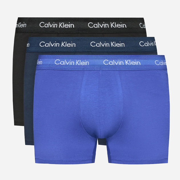 Набір трусів шорти Calvin Klein Underwear 000NB1770A-4KU XL 3 шт Синій/Темно-синій/Чорний (8719115052737) - зображення 1