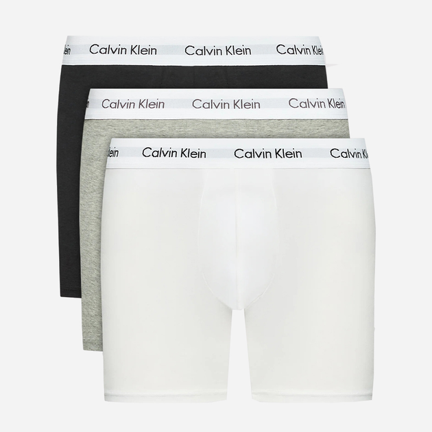 Набір трусів шорти Calvin Klein Underwear 000NB1770A-MP1 M 3 шт Чорний/Білий/Сірий (8719115052751) - зображення 1