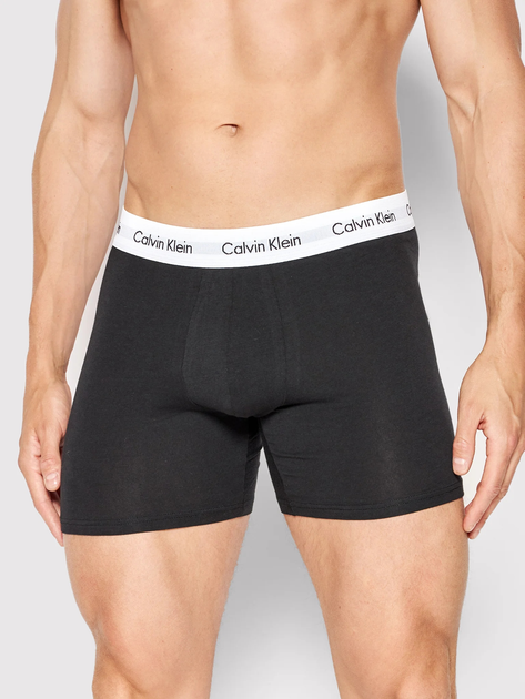 Набір трусів шорти Calvin Klein Underwear 000NB1770A-MP1 M 3 шт Чорний/Білий/Сірий (8719115052751) - зображення 2