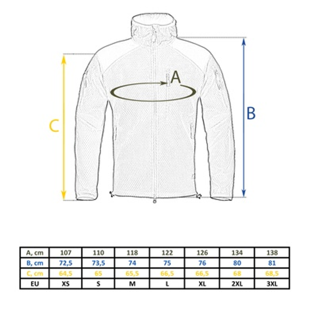 Кофта флисовая Helikon-Tex Alpha Hoodie Jacket Grid Fleece Olive M - изображение 2