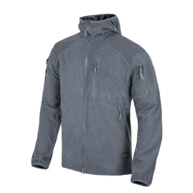 Кофта флисовая Helikon-Tex Alpha Hoodie Jacket Grid Fleece Shadow Grey XL - изображение 1