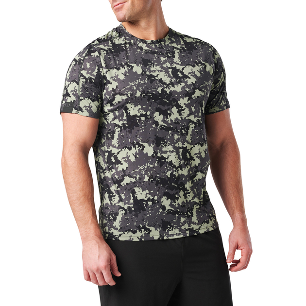 Футболка тактична потовідвідна 5.11 Tactical No Mercy PT-R Short Sleeve Top Shadow Jungle Canopy Camo 2XL (82133-1081) - зображення 1