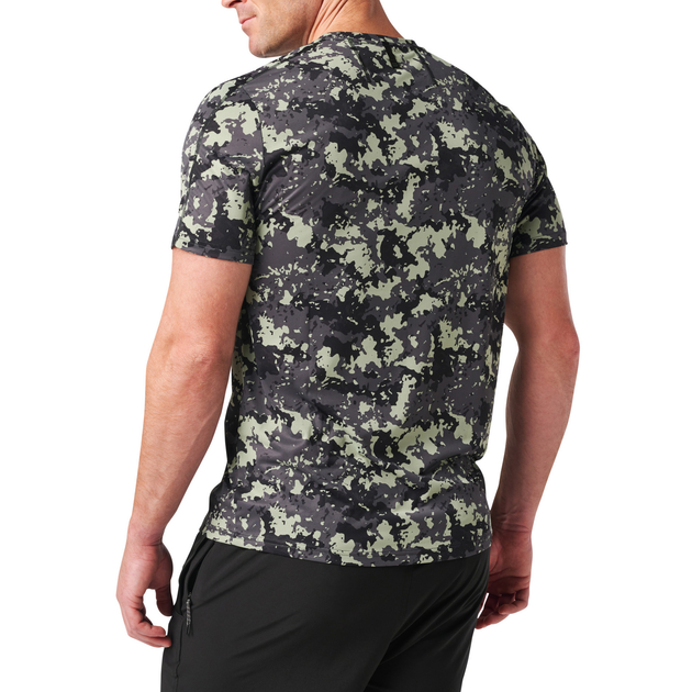 Футболка тактична потовідвідна 5.11 Tactical No Mercy PT-R Short Sleeve Top Shadow Jungle Canopy Camo 2XL (82133-1081) - изображение 2