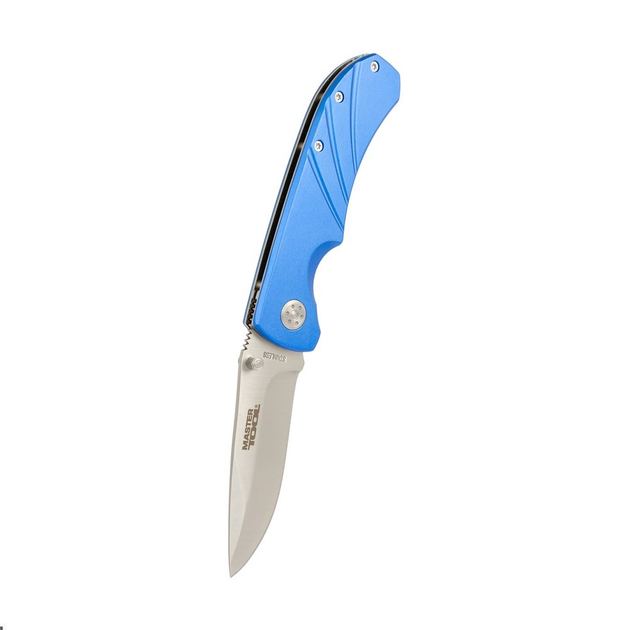 Нож складной "TITAN". 201х33х16 мм, нержавеющее лезвие MASTERTOOL (hoz0011899) Голубой - изображение 1