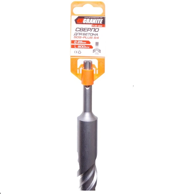 Сверло для бетона GRANITE SDS-PLUS S4 28х800 мм (0-28-800) - Фото 2 Сверло для бетона GRANITE SDS-PLUS S4 28х800 мм (0-28-800) - изображение 2