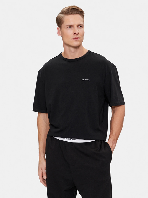 Футболка бавовняна чоловіча Calvin Klein Underwear 000NM2298E-UB1 L Чорна (8719856381271) - зображення 1